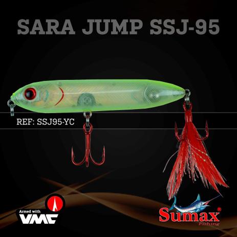 Isca artificial sumax sara jump95 yellow clear (08b) pec ssj-95-yc Menor preço em Isca artificial sumax sara jump95 yellow clear (08b) pec ssj-95-yc
