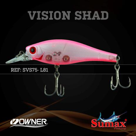 Isca artificial sumax vision shad hg,pink backbelly pec svs-75-081 Menor preço em Isca artificial sumax vision shad hg,pink backbelly pec svs-75-081