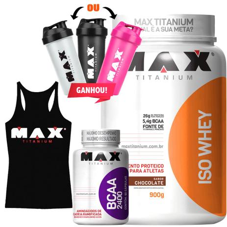 Menor preço em Iso Whey - Max Titanium - 900g Whey Protein Isolado + Brinde