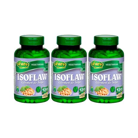 Isoflaw Gérmen De Soja Isoflavona 120 Cápsulas 500mg Unilife - Kit Com 3 Unidades - Unilife vitamins Menor preço em Isoflaw Gérmen De Soja Isoflavona 120 Cápsulas 500mg Unilife - Kit Com 3 Unidades - Unilife vitamins