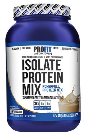 ISOLATE PROTEIN MIX - Pote 907 gramas - Baunilha - Profit Menor preço em ISOLATE PROTEIN MIX - Pote 907 gramas - Baunilha - Profit