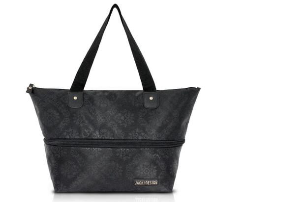 Jacki Design Bolsa Expansivel Tam. G Damasco Cor Preto Menor preço em Jacki Design Bolsa Expansivel Tam. G Damasco Cor Preto