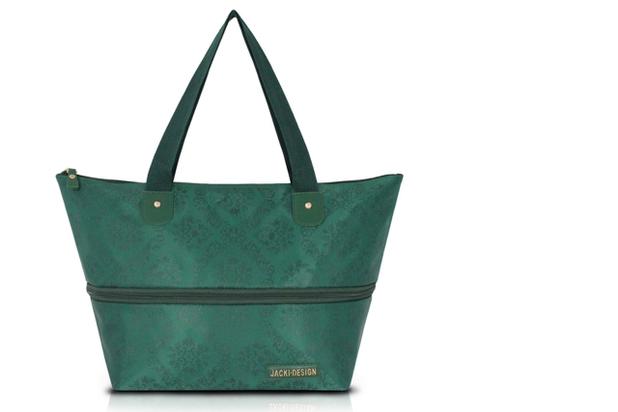 Jacki Design Bolsa Expansivel Tam. G Damasco Cor Verde Menor preço em Jacki Design Bolsa Expansivel Tam. G Damasco Cor Verde