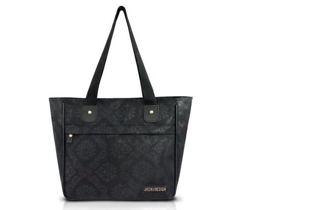 Jacki Design Bolsa Shopper Damasco Cor Preto Menor preço em Jacki Design Bolsa Shopper Damasco Cor Preto