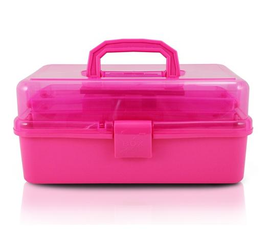 Jacki Design Caixa Organizadora Transparente Cor Pink Menor preço em Jacki Design Caixa Organizadora Transparente Cor Pink