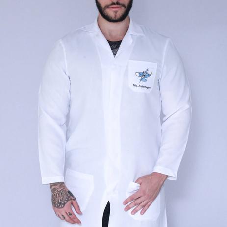Menor preço em Jaleco Técnico em Enfermagem Masculino Manga Longa FAÍKO Jalecos