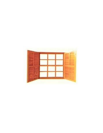 Janela Abrir - Guilhotina Vidrinho e Veneziana Reta - 04 Folhas - Angelim - Casa nova madeiras Menor preço em Janela Abrir - Guilhotina Vidrinho e Veneziana Reta - 04 Folhas - Angelim - Casa nova madeiras