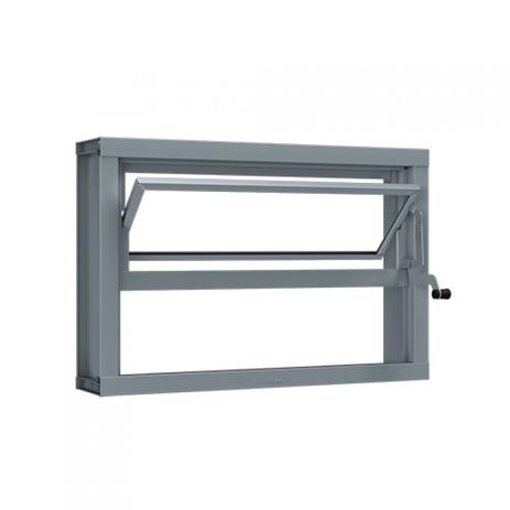 Janela Basculante sem Grade 40cmx60cm Riobras Cinza Menor preço em Janela Basculante sem Grade 40cmx60cm Riobras Cinza