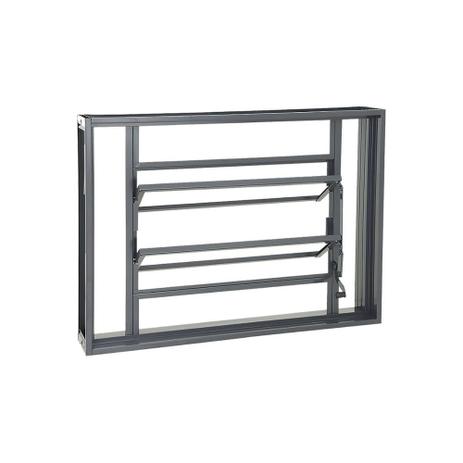 Janela Basculante sem Grade com 2 Básculas Silenfort 60x80cm Cinza - Sasazaki Menor preço em Janela Basculante sem Grade com 2 Básculas Silenfort 60x80cm Cinza - Sasazaki