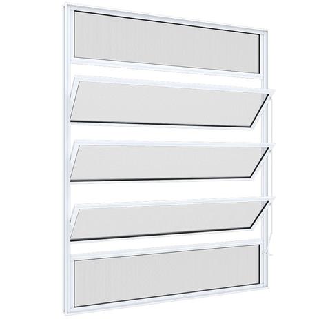 Janela Basculante sem Grade Riobras Alumínio 100cmx80cm Branco Menor preço em Janela Basculante sem Grade Riobras Alumínio 100cmx80cm Branco