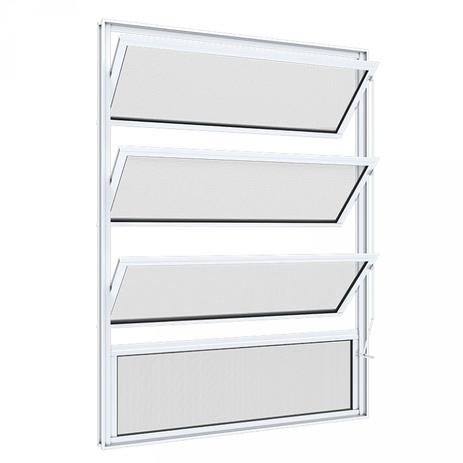 Janela Basculante sem Grade Riobras Alumínio 80cmx60cm Branco Menor preço em Janela Basculante sem Grade Riobras Alumínio 80cmx60cm Branco
