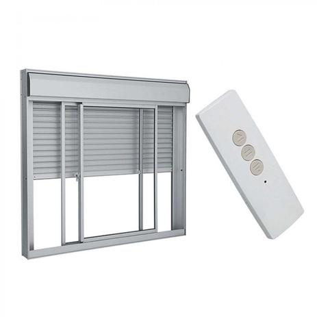 Janela de Alumínio Integrada Veneziana com Controle Remoto Alumifort 120cm x 150cm Sasazaki Branco Menor preço em Janela de Alumínio Integrada Veneziana com Controle Remoto Alumifort 120cm x 150cm Sasazaki Branco