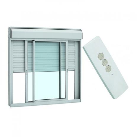 Janela de Alumínio Integrada Veneziana com Controle Remoto Alumifort 140 cm x 150 cm Sasazaki Cinza Menor preço em Janela de Alumínio Integrada Veneziana com Controle Remoto Alumifort 140 cm x 150 cm Sasazaki Cinza