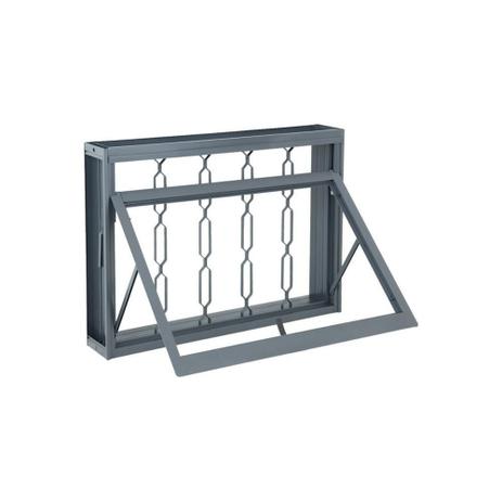 Janela Maxim-Ar com Grade Elo Silenfort 60,5x80,5cm Cinza - Sasazaki Menor preço em Janela Maxim-Ar com Grade Elo Silenfort 60,5x80,5cm Cinza - Sasazaki
