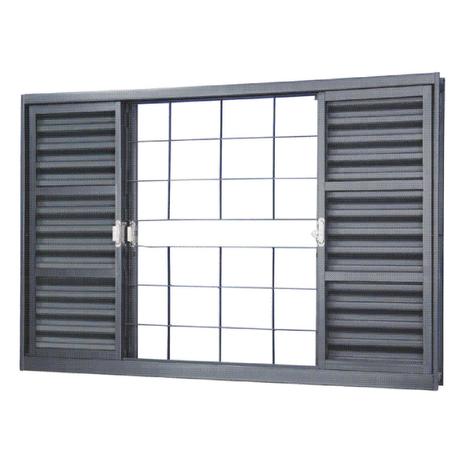 Menor preço em Janela Veneziana Aço 6 Folhas com Grade Quadriculada MGM Minas Sul 120cmx150cm Primer