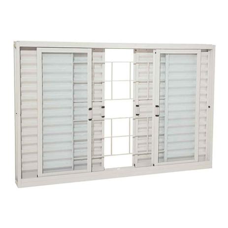 Janela Veneziana Grade Quadriculada em Aço 120 x 150 x 12 cm 6 Folhas Pratika Sasazaki Menor preço em Janela Veneziana Grade Quadriculada em Aço 120 x 150 x 12 cm 6 Folhas Pratika Sasazaki