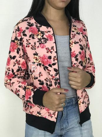 jaqueta bomber feminina floral