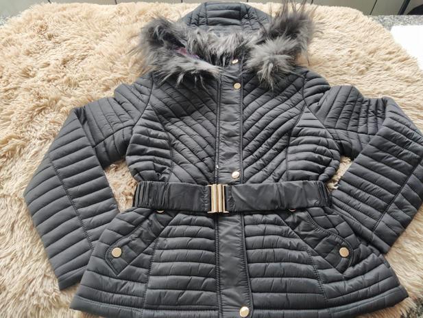 Jaqueta casaco feminino inverno preto com pelo com cinto - Pellini - Jaqueta Feminina - Magazine Luiza