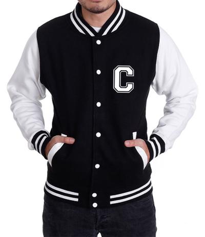 jaqueta college masculina couro