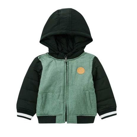jaqueta com capuz forrada infantil menino verde milon Menor preço em jaqueta com capuz forrada infantil menino verde milon