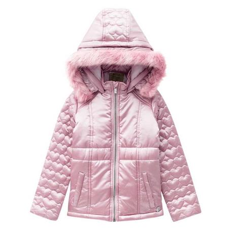 Jaqueta com Capuz Infantil Menina Microfibra Perolada Rosa Mundi Menor preço em Jaqueta com Capuz Infantil Menina Microfibra Perolada Rosa Mundi