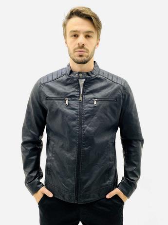 jaqueta de couro pu masculina
