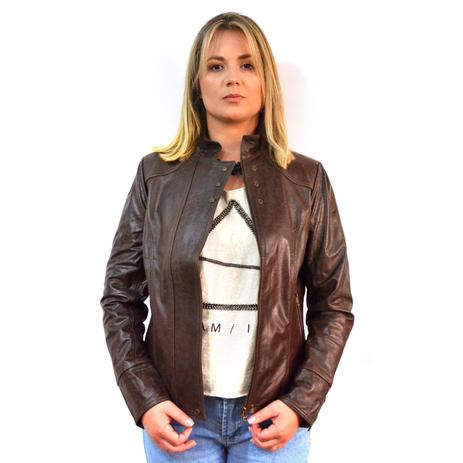 jaqueta feminina couro