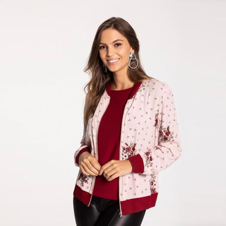 jaqueta cor de rosa