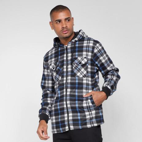 Jaqueta Giorgio Bianco Xadrez Bolso Frontal C/ Capuz Masculina Menor preço em Jaqueta Giorgio Bianco Xadrez Bolso Frontal C/ Capuz Masculina