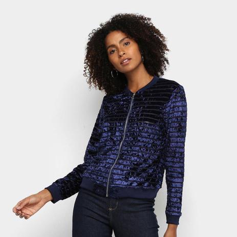 jaqueta listrada feminina