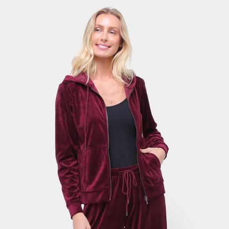 jaqueta de plush feminina