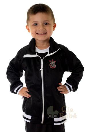 Jaqueta Infantil Corinthians Preta Oficial - Revedor Menor preço em Jaqueta Infantil Corinthians Preta Oficial - Revedor