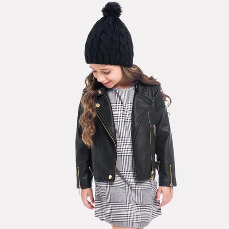 jaqueta de couro infantil feminina