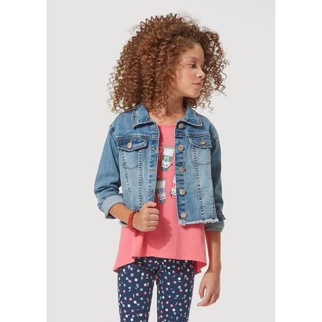 jaqueta jeans com barra desfiada