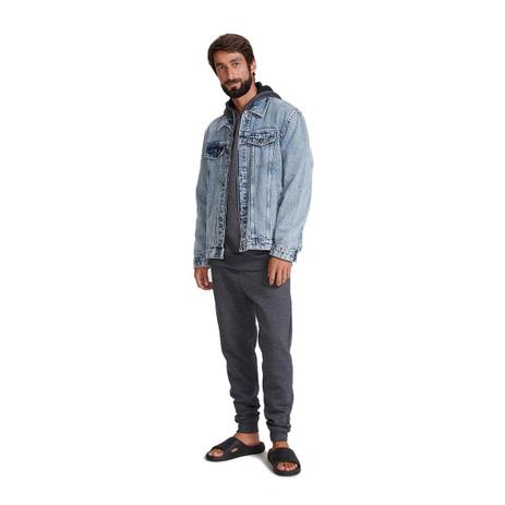 Jaqueta Jeans Masculina Trucker Com Lavanderia - hering Menor preço em Jaqueta Jeans Masculina Trucker Com Lavanderia - hering