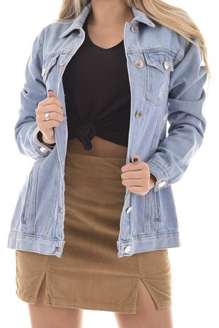 jaqueta alongada feminina