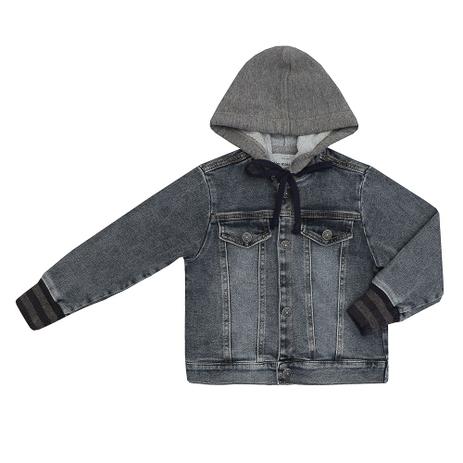 Jaqueta Masculino Infantil Moletom Jeans com Capuz - 1+1 Menor preço em Jaqueta Masculino Infantil Moletom Jeans com Capuz - 1+1
