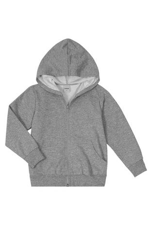 silver grey moletom com capuz