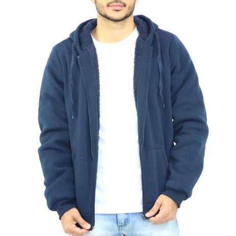 wool lined zip up moletom com capuz