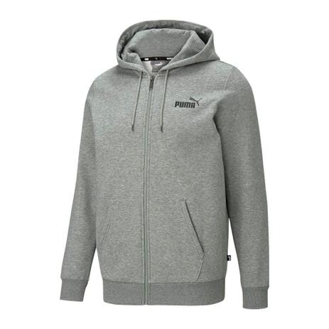 Jaqueta Moletom Puma Ess Small Logo Hoodie Cinza Masculino Menor preço em Jaqueta Moletom Puma Ess Small Logo Hoodie Cinza Masculino