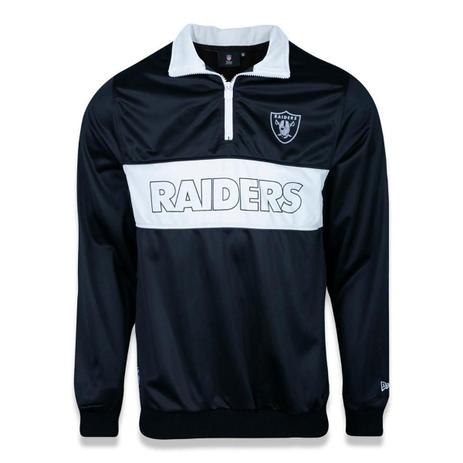 Jaqueta New Era NFL Oakland Raiders Track 90's Cont Stripe Masculina - Jaqueta Masculina - Magazine Luiza