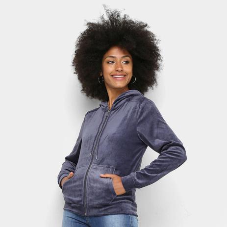 jaqueta plush feminina