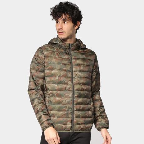 jaqueta de frio camuflada masculina