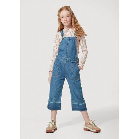 macacao longo jeans infantil