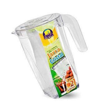 Jarra Acrílica 2 Litros Cristal Transparente - 42457 - Ercaplast Menor preço em Jarra Acrílica 2 Litros Cristal Transparente - 42457 - Ercaplast