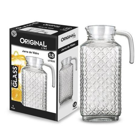 Jarra de Vidro Para Suco Com Tampa 1,8 litros Original Menor preço em Jarra de Vidro Para Suco Com Tampa 1,8 litros Original