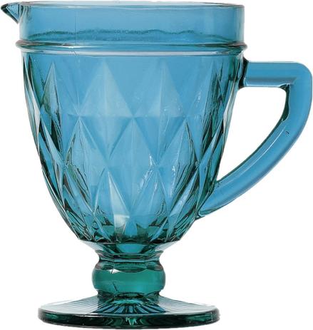 Jarra em vidro diamond azul 1l - lyor Menor preço em Jarra em vidro diamond azul 1l - lyor