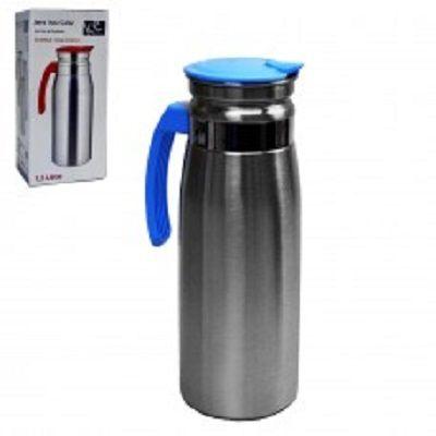 Jarra garrafa em inox quente e frio luxo com tampa e cabo color 1.5l - Gimp Menor preço em Jarra garrafa em inox quente e frio luxo com tampa e cabo color 1.5l - Gimp