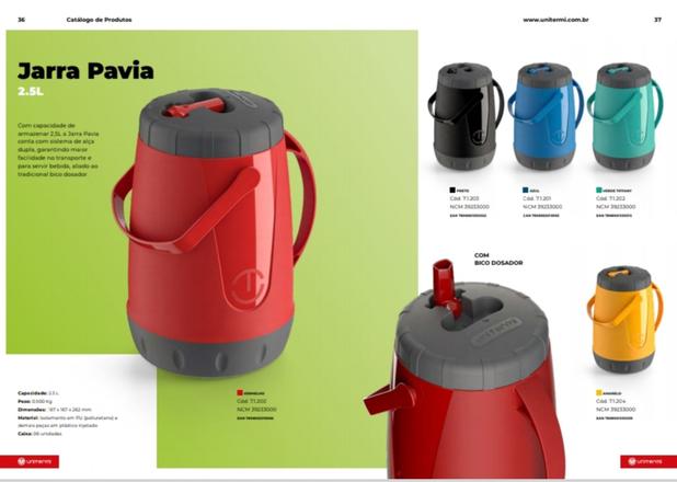 Jarra Garrafa Térmica P/ Tererê Chá Água 2,5lts - Unitermi Menor preço em Jarra Garrafa Térmica P/ Tererê Chá Água 2,5lts - Unitermi