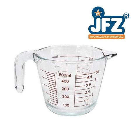 Jarra Medidora De Vidro 500 Ml - JFZ IMPORT Menor preço em Jarra Medidora De Vidro 500 Ml - JFZ IMPORT